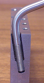 Cutaway view Callaham Block with traditional threaded arm